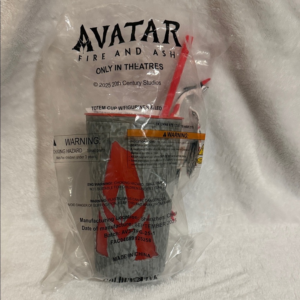 Avatar Fire and Ash LED Cup with straw (NO LID)